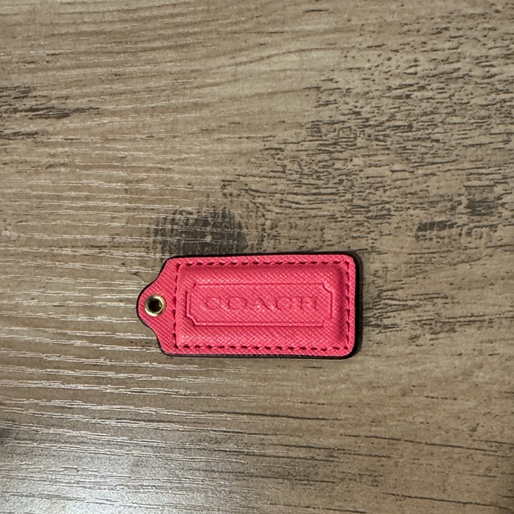 Coach Vibrant Pink Leather Tag